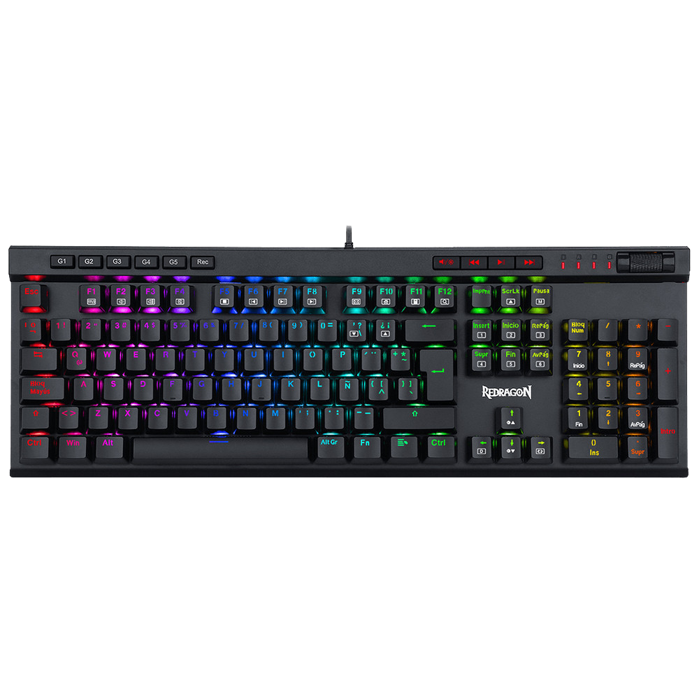 Teclado Redragon K580  Vata Pro Rgb Mecánico Usb Español Switch Marrón