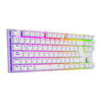 Teclado T-Dagger Bora Rgb  Blanco Mecánico Usb Español Switch Azul