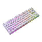 Teclado T-Dagger Bora Rgb  Blanco Mecánico Usb Español Switch Azul