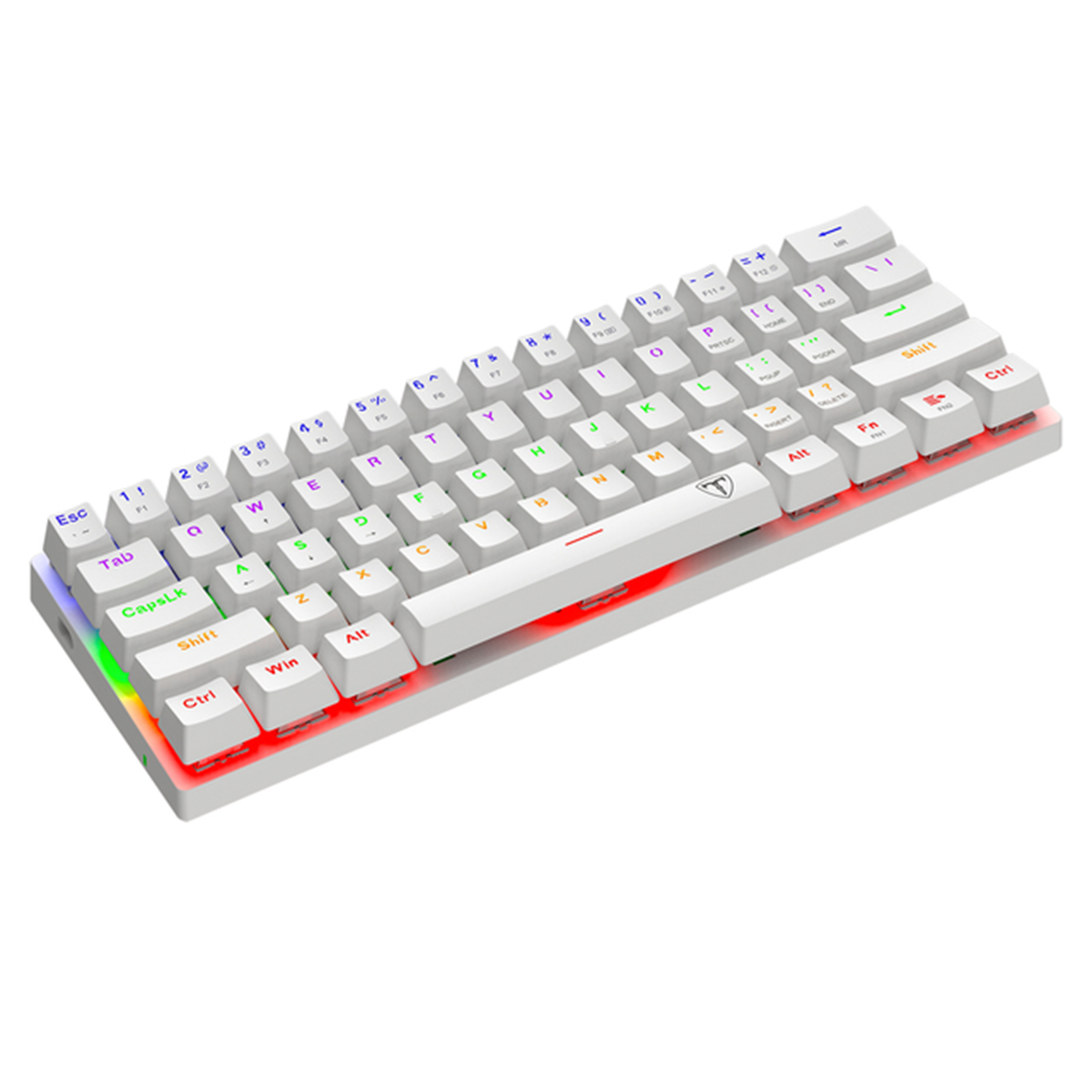 Teclado T-Dagger Arena  Mecánico Blanco Usb Español Switch Marrón