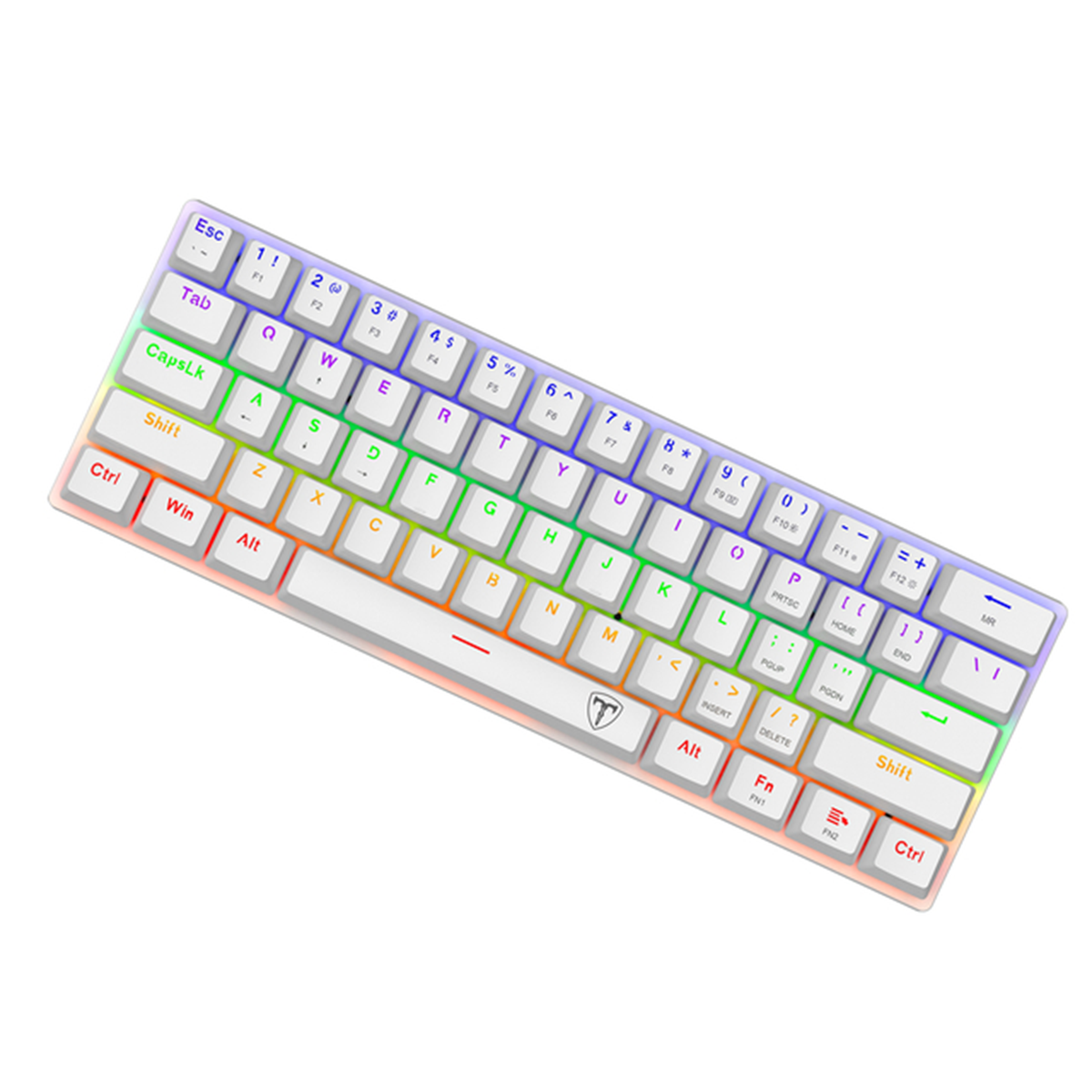 Teclado T-Dagger Arena  Mecánico Blanco Usb Español Switch Marrón