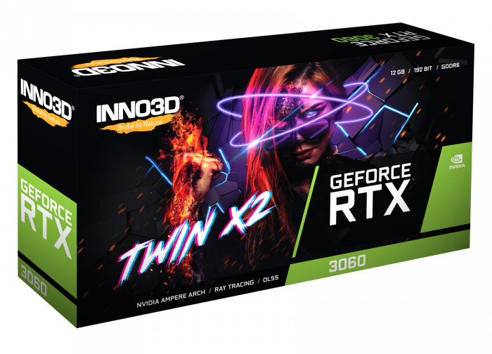 Tarjeta de Video Inno3D GeForce RTX 3060 Twin X2 12GB GDDR6 192-bit
