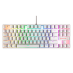 Teclado Redragon K552W Kumara Blanco Mecánico Arcoiris Español Switch Rojo