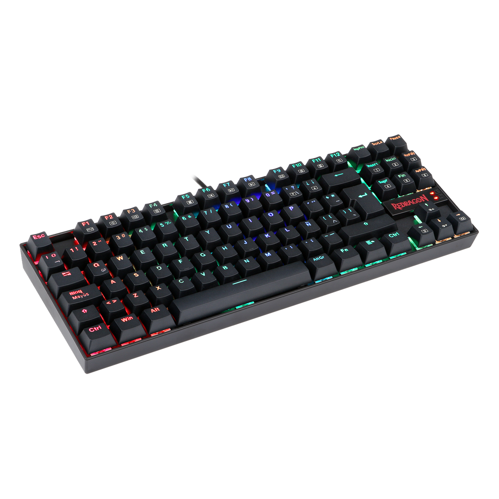 Teclado Redragon K552 Kumara Mecánico Rgb Negro Español Switch Azul