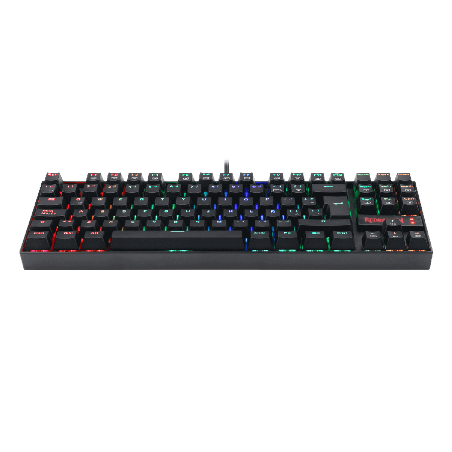 Teclado Redragon K552 Kumara Mecánico Rgb Negro Español Switch Azul