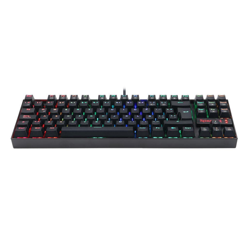 Teclado Redragon K552 Kumara Mecánico Rgb Negro Español Switch Rojo