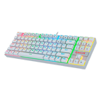 Teclado Redragon K552W Kumara Blanco Mecánico Rgb Ingles Switch Azul