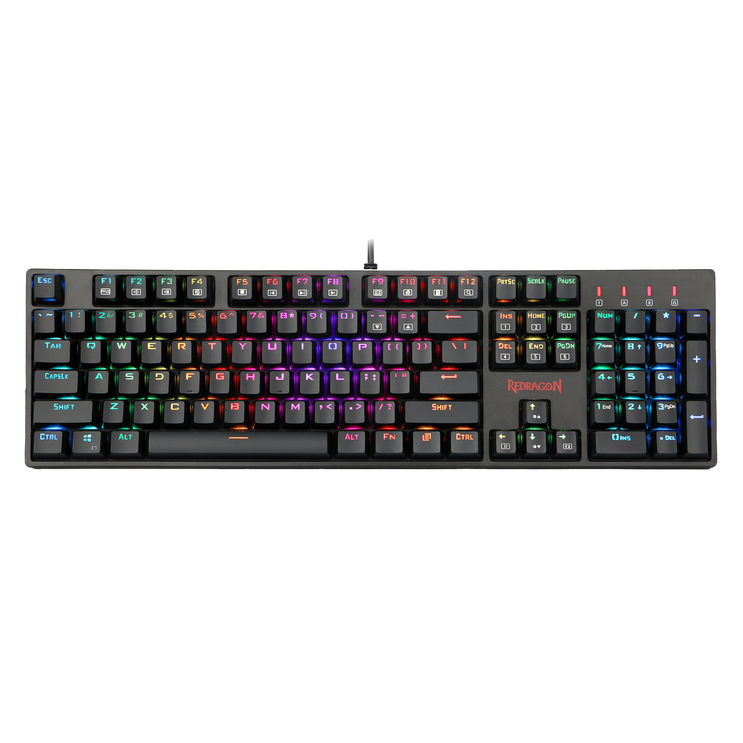 Teclado Redragon K582Rgb Surara Rgb Mecánico Usb