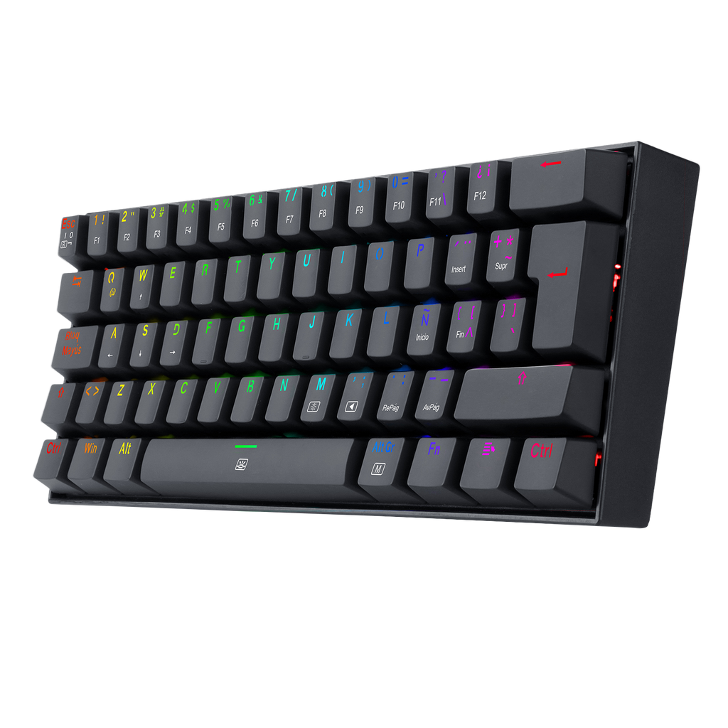 Teclado Redragon K630 Dragonborn Negro Mecánico Led Roja  Switch Café