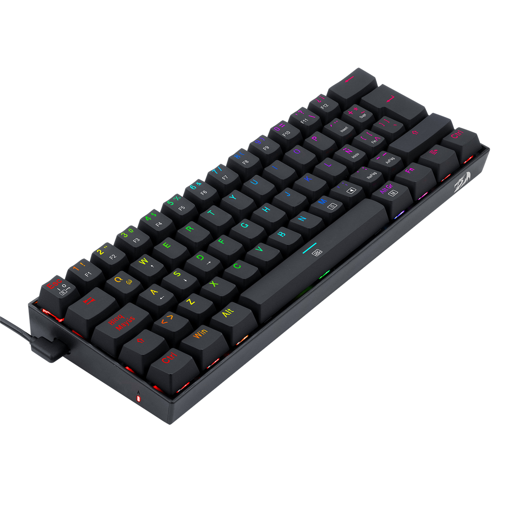 Teclado Redragon K630 Dragonborn Negro Mecánico Led Roja  Switch Café