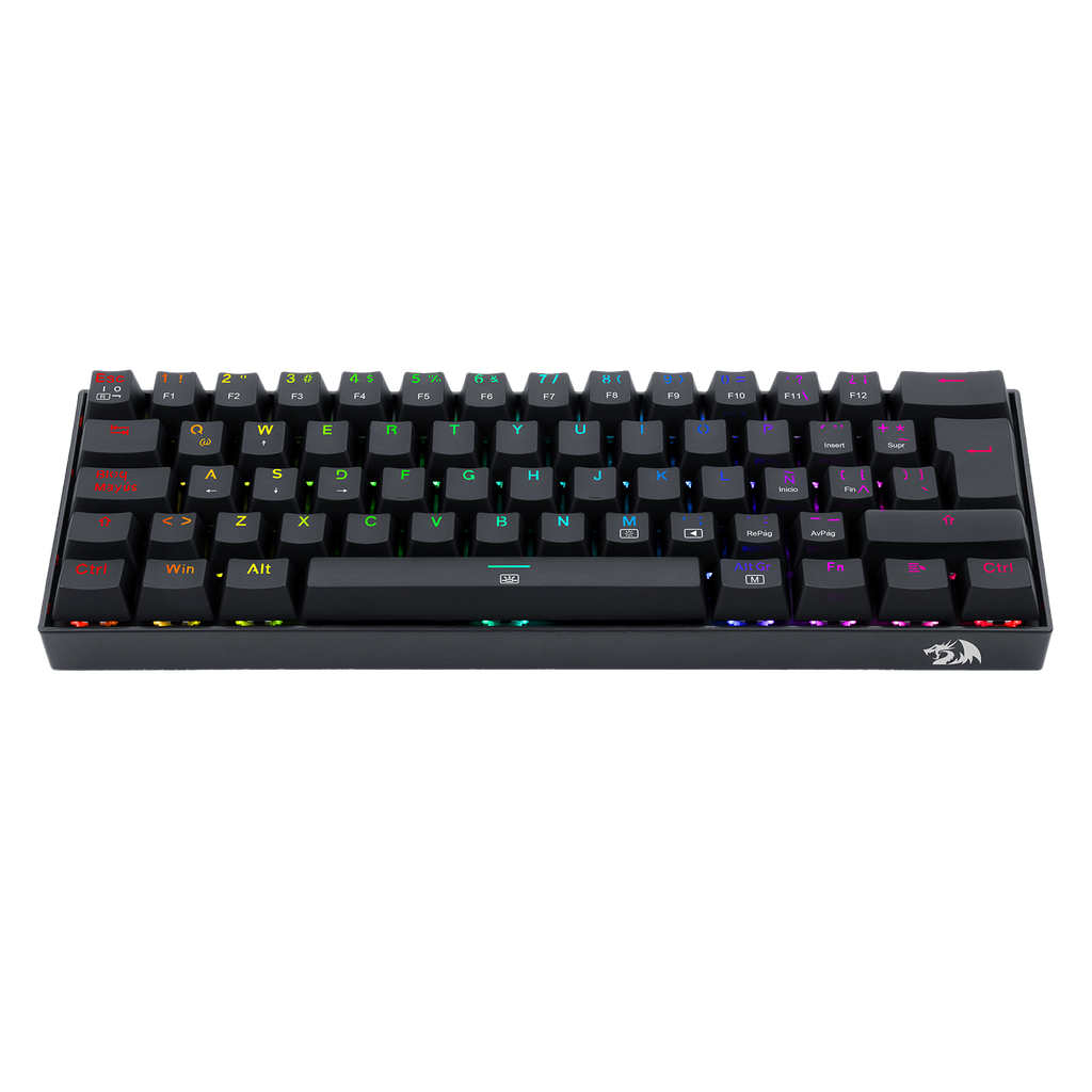 Teclado Redragon K630 Dragonborn Negro Mecánico Led Roja  Switch Café