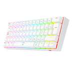 Teclado Redragon K630W Dragonborn Blanco Mecánico Led Roja  Switch Café