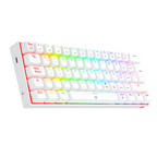 Teclado Redragon K630W Dragonborn Blanco Mecánico Led Roja  Switch Café