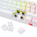 Teclado Redragon K630W Dragonborn Blanco Mecánico Led Roja  Switch Café