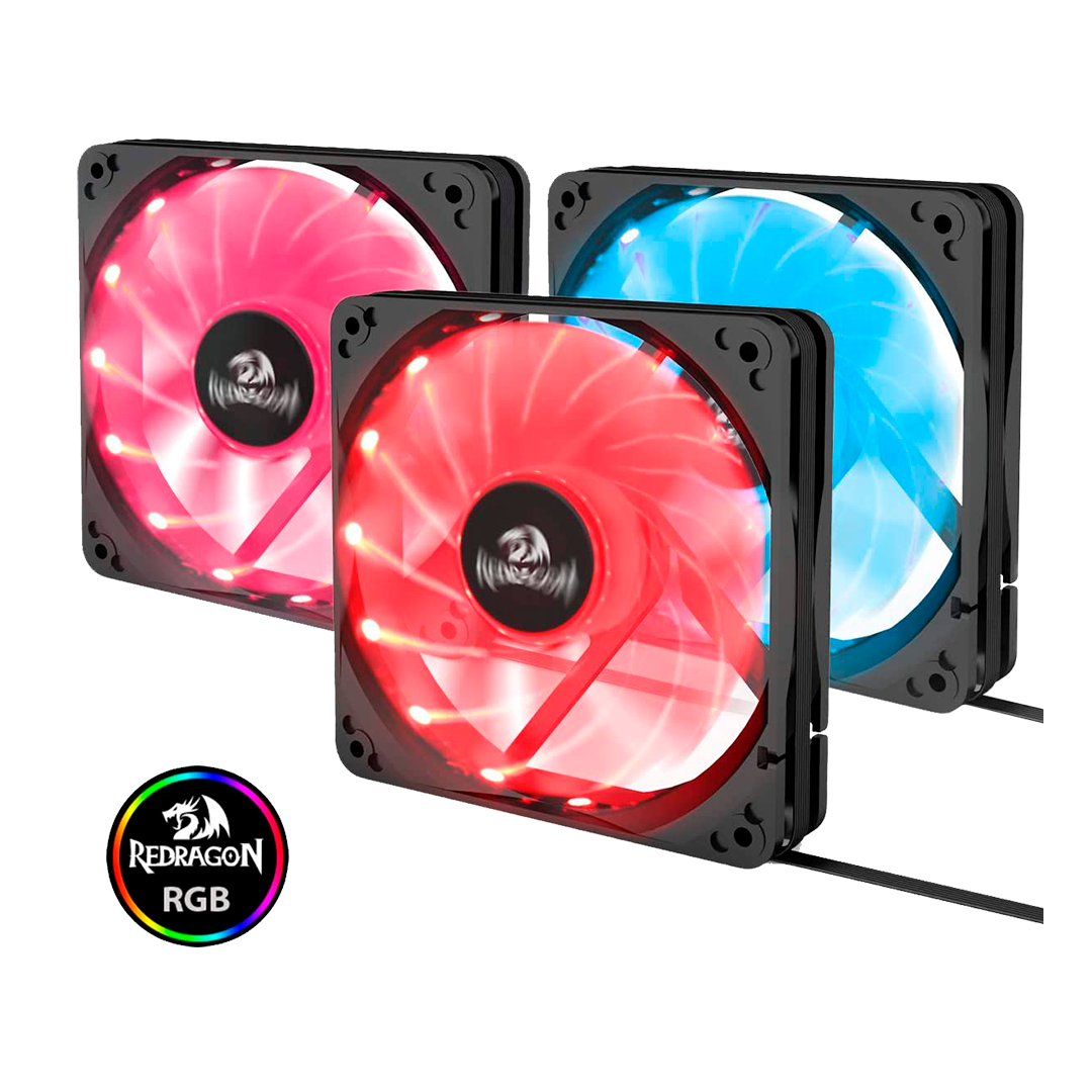 Ventilador Redragon Gc-F006 Rgb 120 Mm + Control