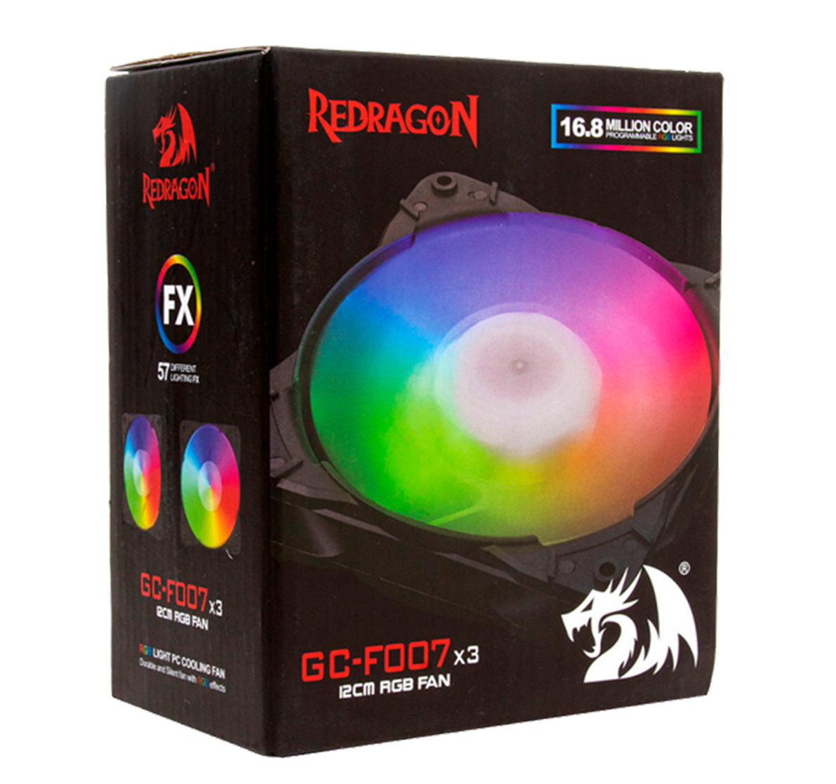 Ventilador Redragon Gc-F007 Rgb 120 Mm + Control