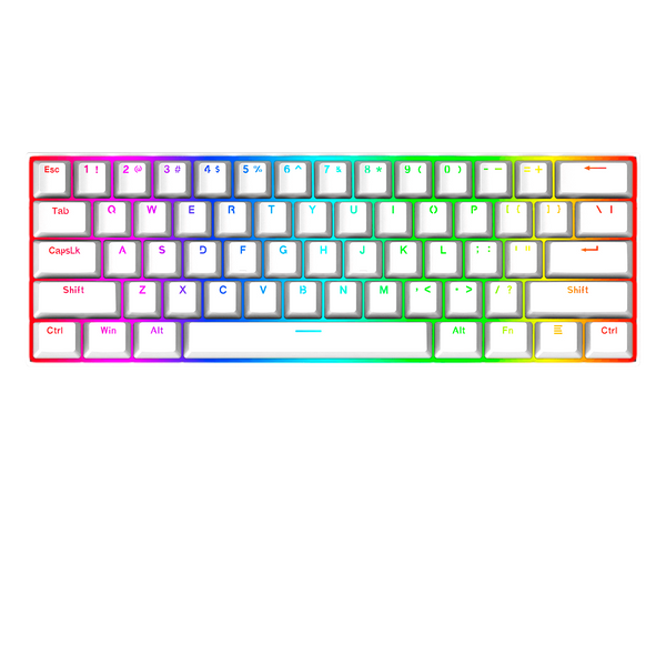 Teclado Redragon K630W Dragonborn Rgb Blanco Mecánico Switch Rojo