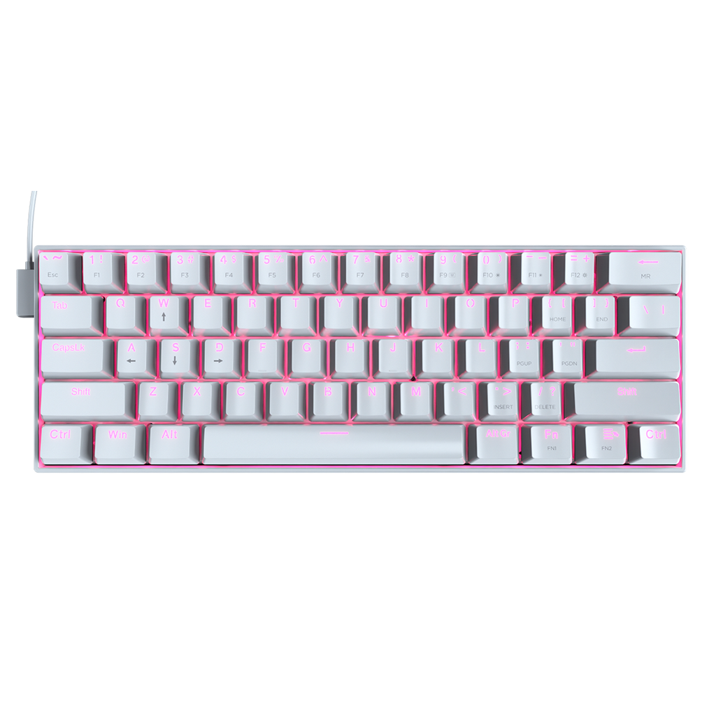 Teclado Redragon K630W Dragonborn Rgb Blanco Mecánico Switch Rojo