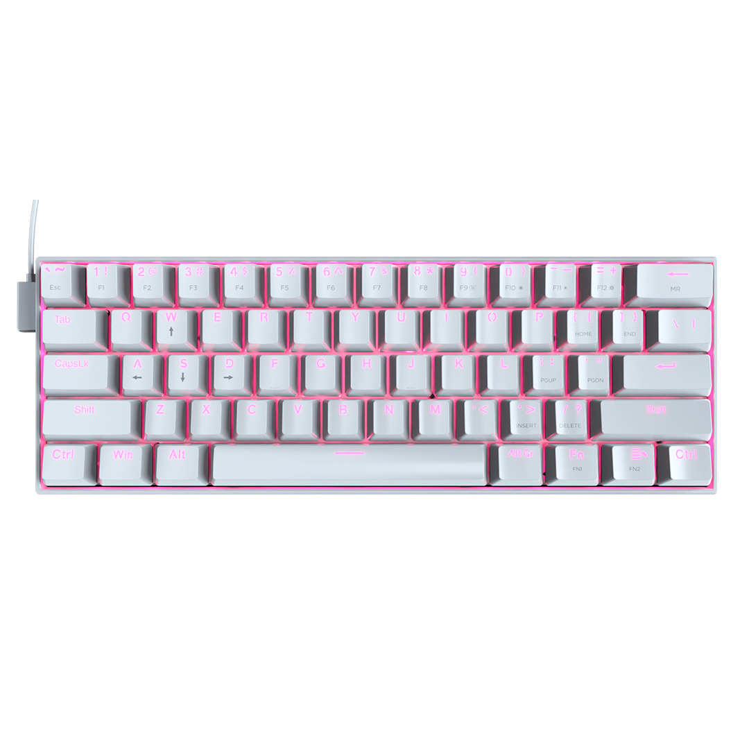 Teclado Redragon K630W Dragonborn Rgb Blanco Mecánico Switch Rojo