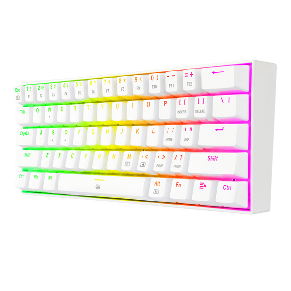 Teclado Redragon K630W Dragonborn Rgb Blanco Mecánico Switch Rojo
