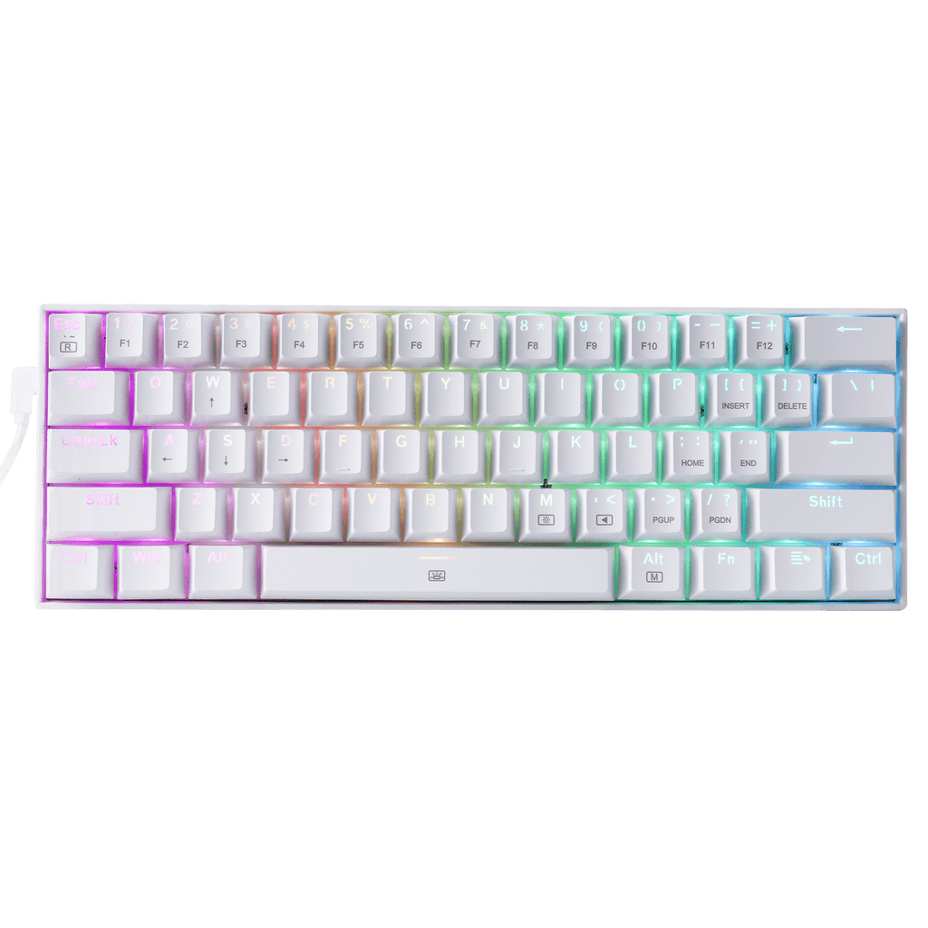 Teclado Redragon K630W Dragonborn Rgb Blanco Mecánico Switch Rojo