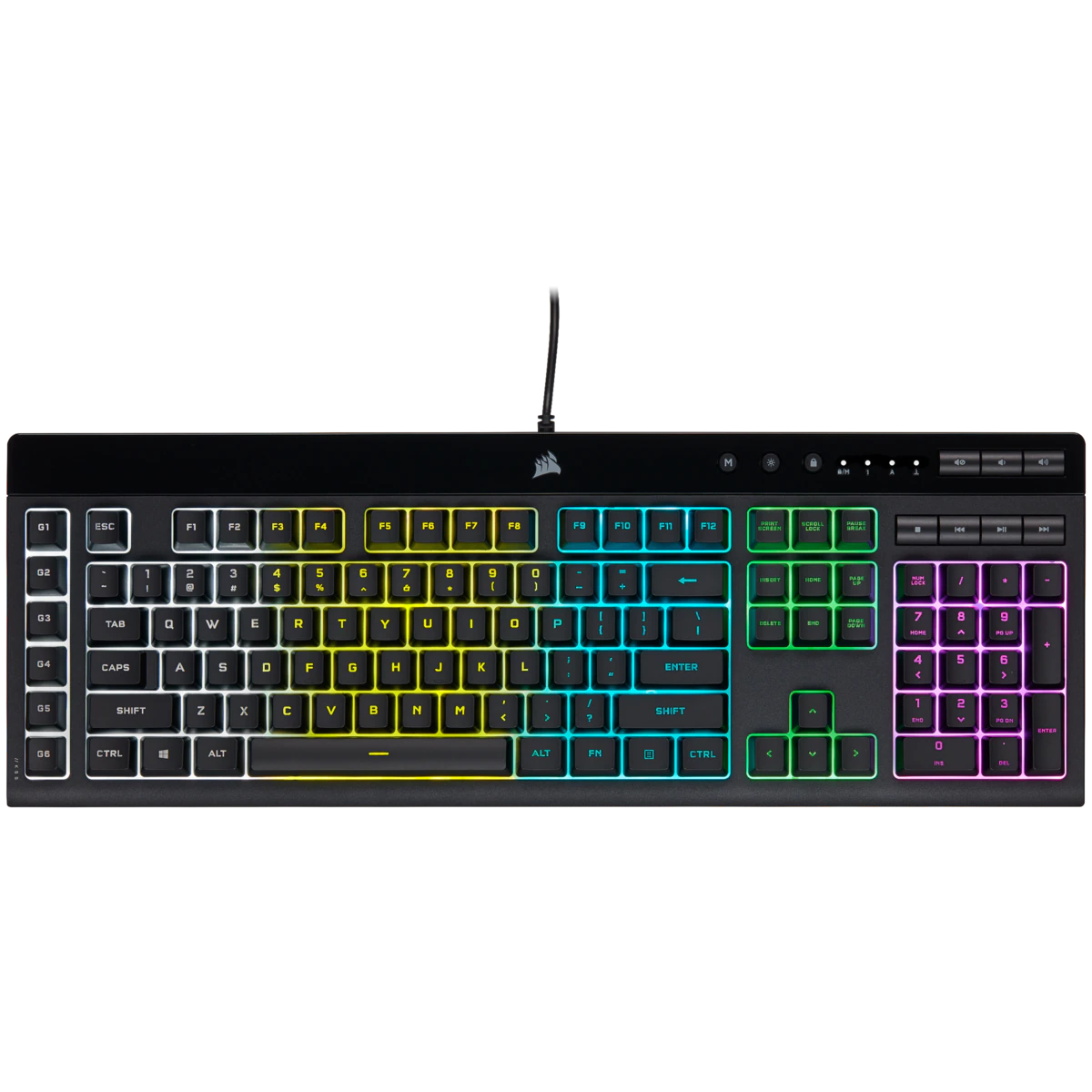 Teclado Corsair K55 Rgb Pro Membrana Cableado Usb