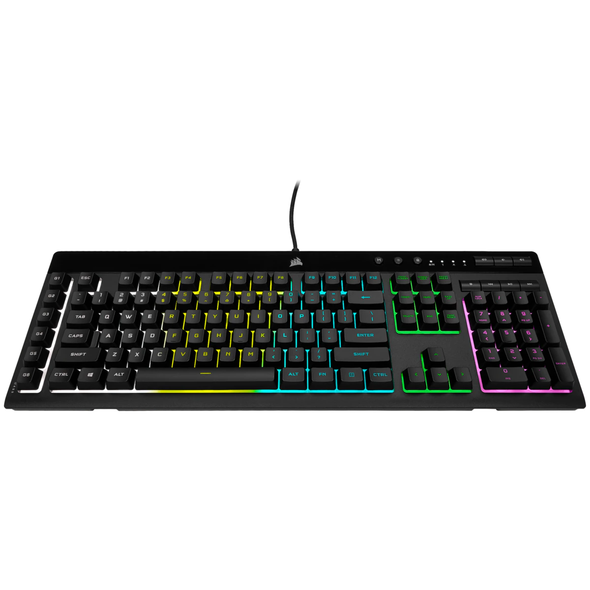 Teclado Corsair K55 Rgb Pro Membrana Cableado Usb