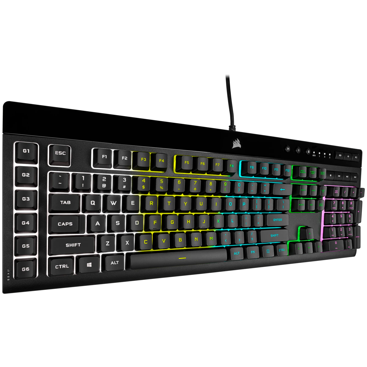 Teclado Corsair K55 Rgb Pro Membrana Cableado Usb