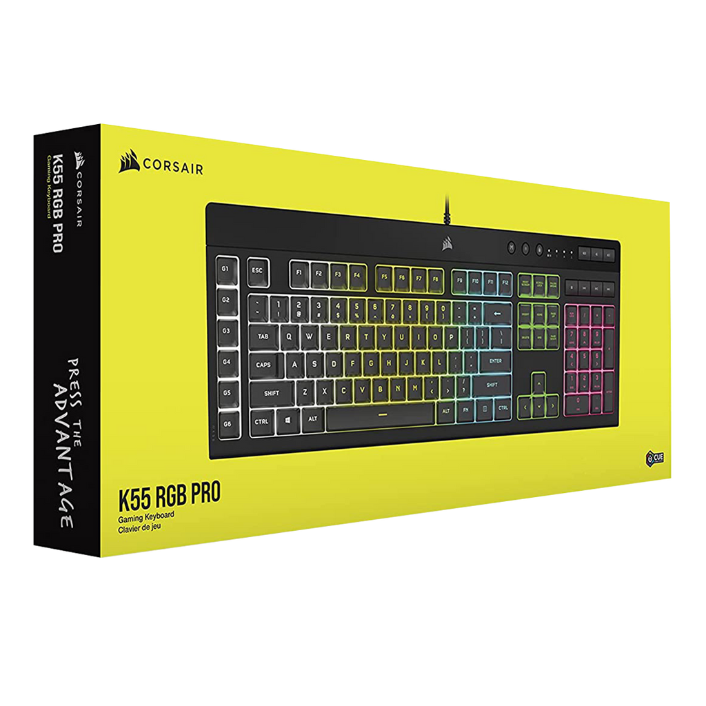 Teclado Corsair K55 Rgb Pro Membrana Cableado Usb