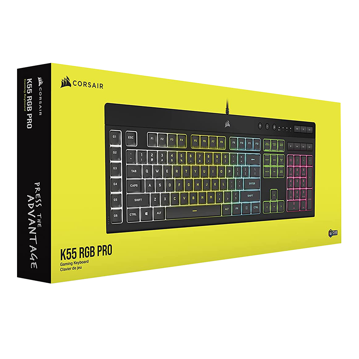 Teclado Corsair K55 Rgb Pro Membrana Cableado Usb
