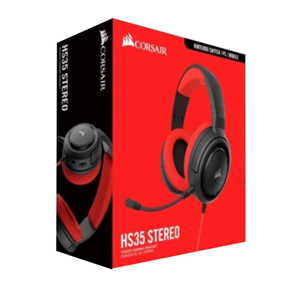 Audifono Corsair Hs35 Stereo Rojo