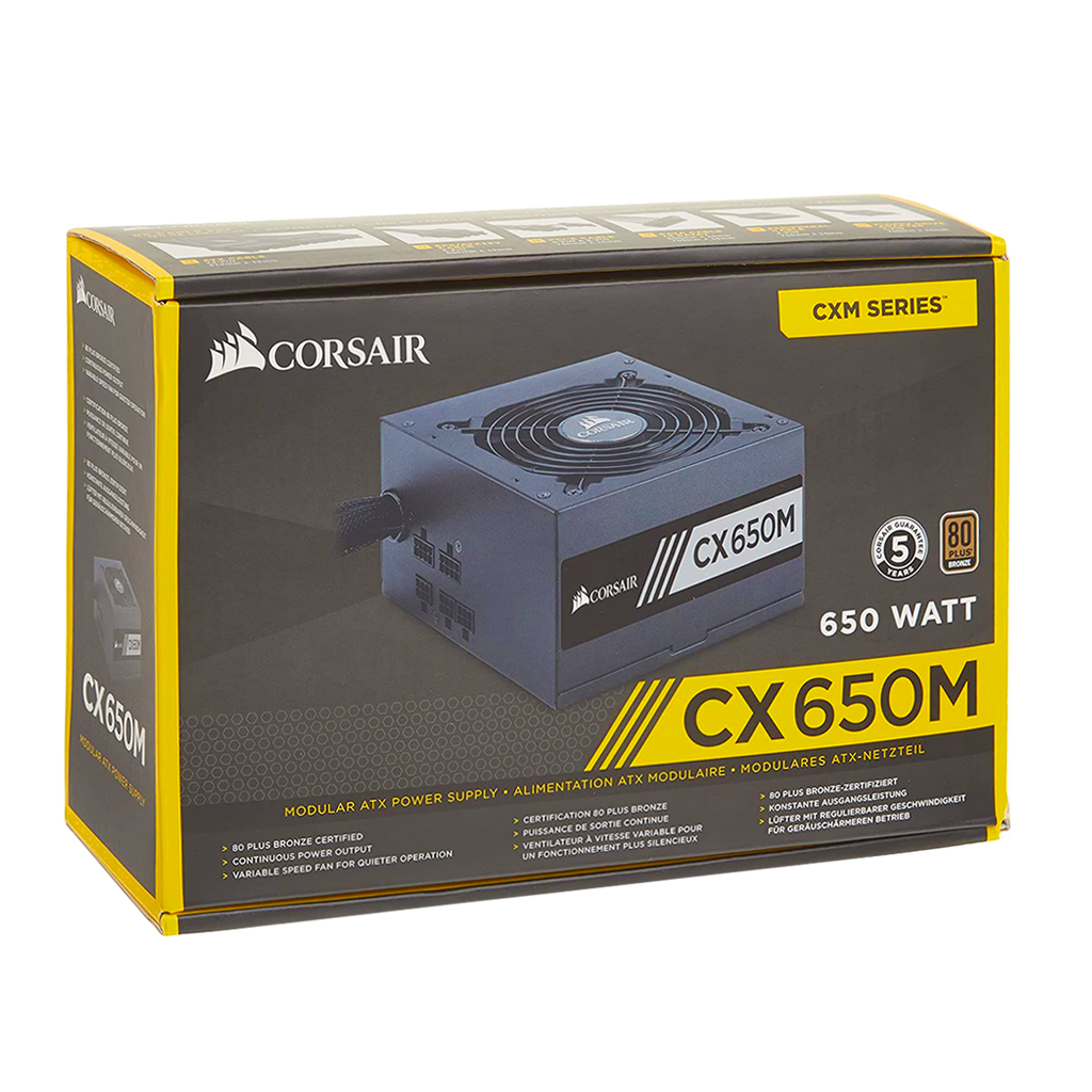 Fuente De Poder Corsair Cx650M 650W 80 Plus Bronze