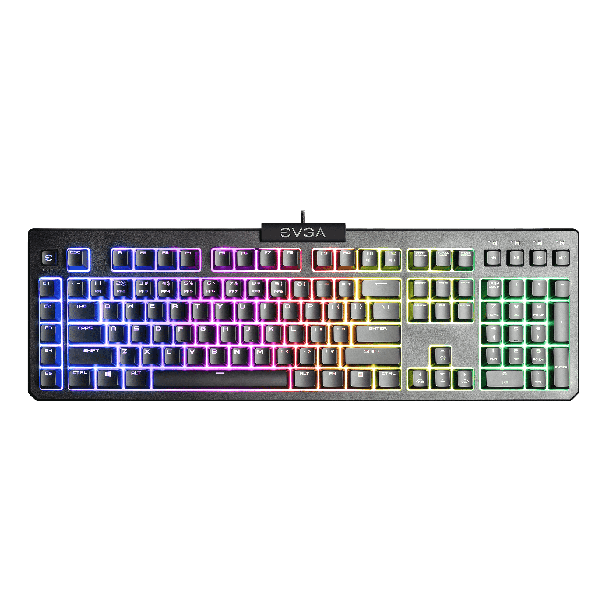 Teclado Evga Z12 Rgb Membrana Usb Resistente Al Agua