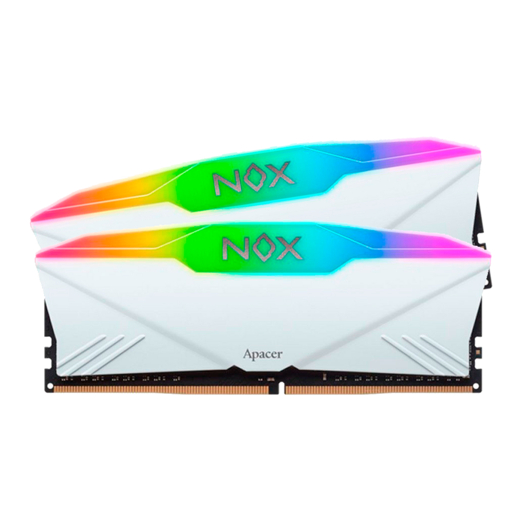 Memoria Ram Apacer Gaming Nox Blanco Rgb Ddr4 32Gb (16GBX2) 3600 Mhz