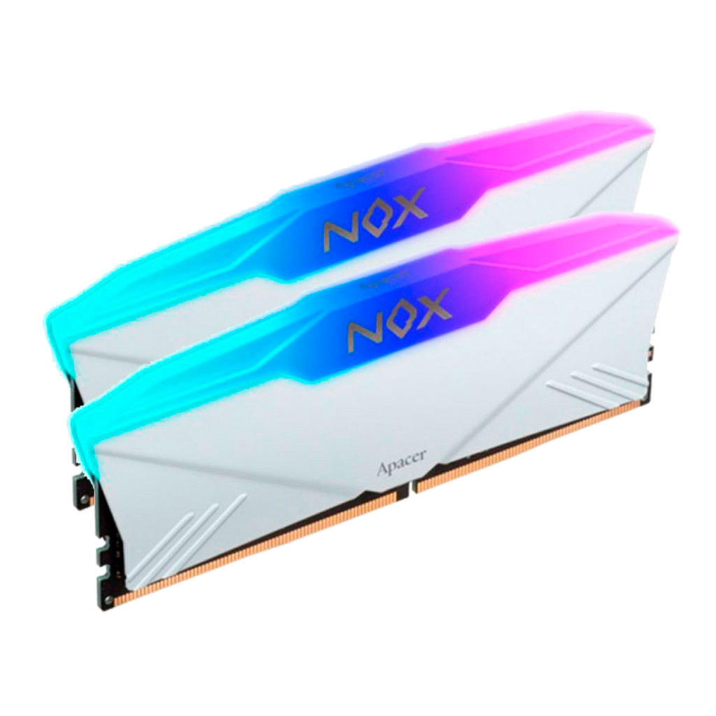 Memoria Ram Apacer Gaming Nox Blanco Rgb Ddr4 32Gb (16GBX2) 3600 Mhz