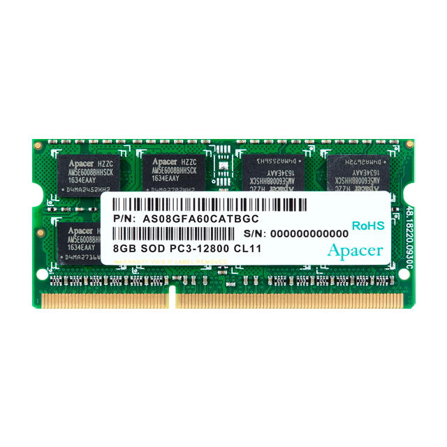 Memoria Ram Apacer  Ddr3 8Gb  1600 Mhz Laptop