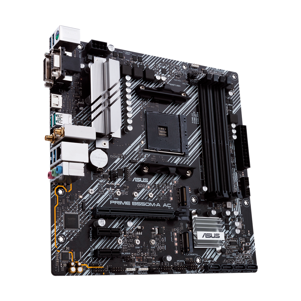 Tarjeta Madre Amd Asus Prime B550M-A Ac Am4 Ryzen Serie 3000, 4000 Y 5000 Ddr4