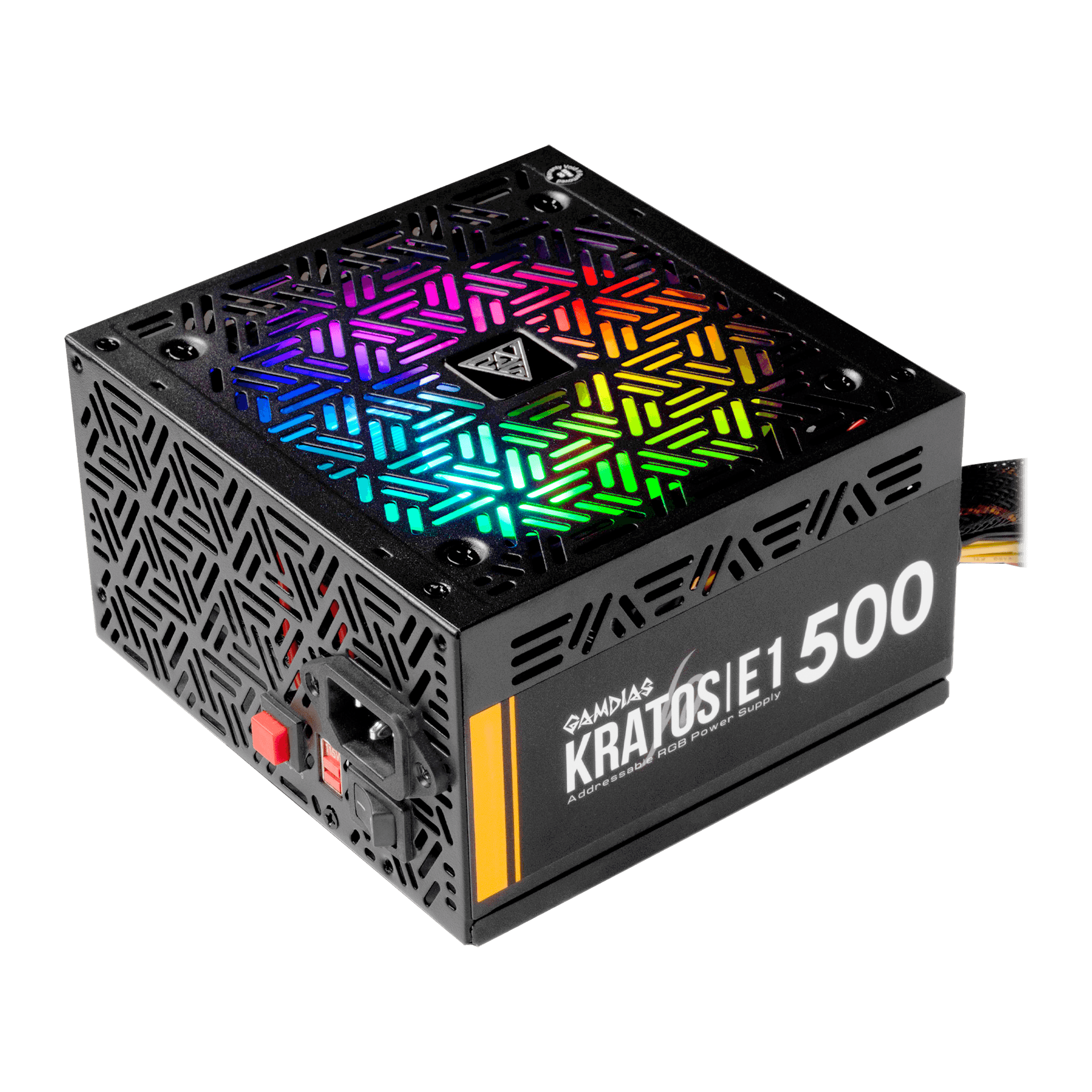 Fuente De Poder Gamdias Kratos E1-500 Rgb 500W 80% De Eficiencia