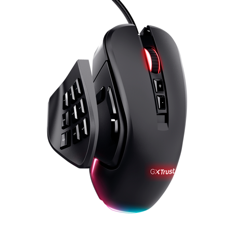 Mouse Trust Gxt970 Morfix Cableado Usb 10.000 Dpi