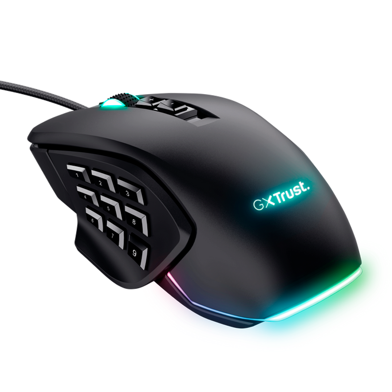 Mouse Trust Gxt970 Morfix Cableado Usb 10.000 Dpi