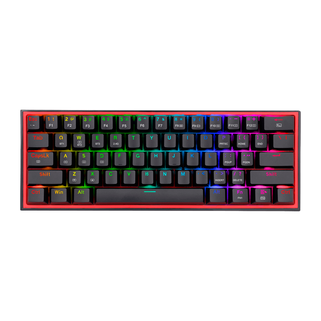 Teclado Redragon K616 Fizz Pro RGB Wireless Black Red Switch English USB-C Bluetooth