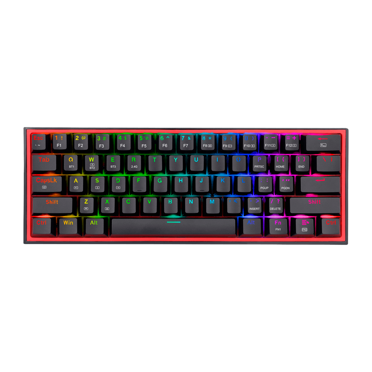 Teclado Redragon K616 Fizz Pro RGB Wireless Black Red Switch English USB-C Bluetooth