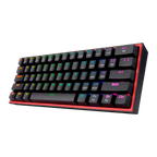 Teclado Redragon K616 Fizz Pro RGB Wireless Black Red Switch English USB-C Bluetooth