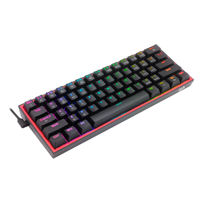 Teclado Redragon K616 Fizz Pro RGB Wireless Black Red Switch English USB-C Bluetooth