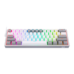 Teclado Redragon K616 Fizz Pro Blanco/Gris Rgb Mecánico  Inalámbrico Ingles Switch Rojo