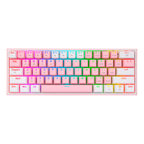Teclado Redragon K616 Fizz Pro Rgb  Rosa/Blanco Mecánico Inalámbrico Ingles Switch Rojo