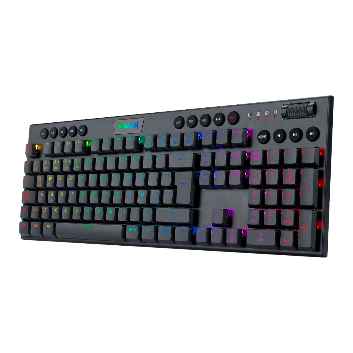 Teclado Redragon Horus K618  Rgb Mecánico Inalámbrico Español  Swicth Rojo