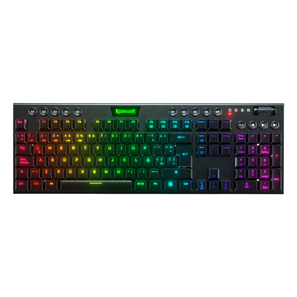 Teclado Redragon  Horus K619 Rgb Mecánico Usb Español Swicth Rojo