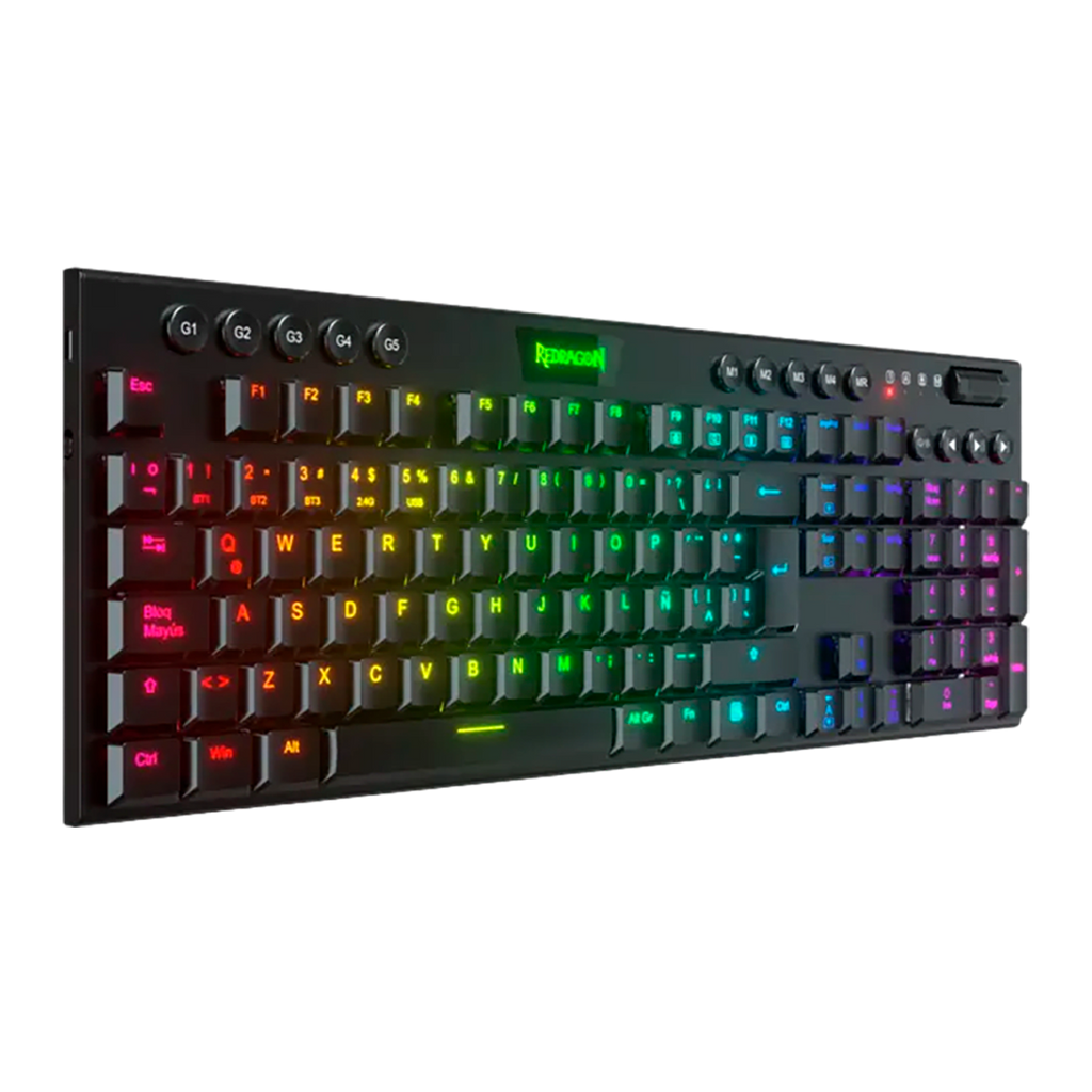 Teclado Redragon  Horus K619 Rgb Mecánico Usb Español Swicth Rojo