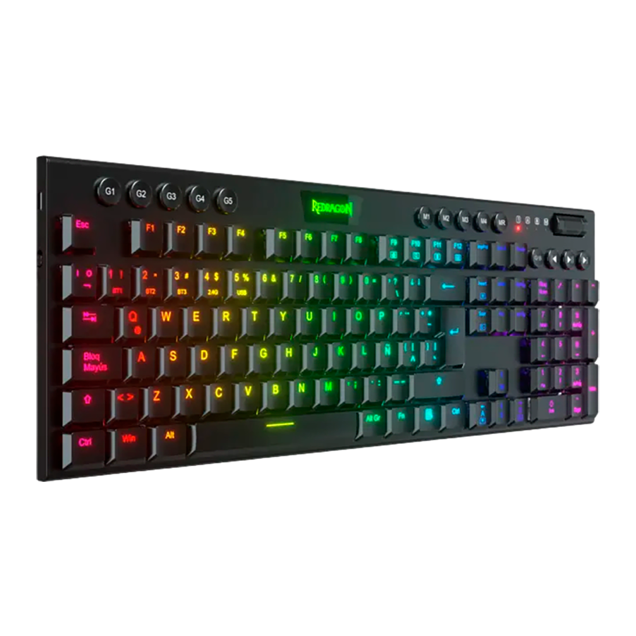 Teclado Redragon  Horus K619 Rgb Mecánico Usb Español Swicth Rojo